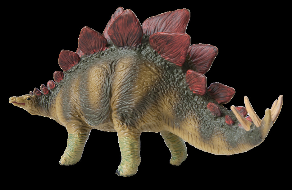 Stegosaurus, nio meter lång bepansrad växtätare.